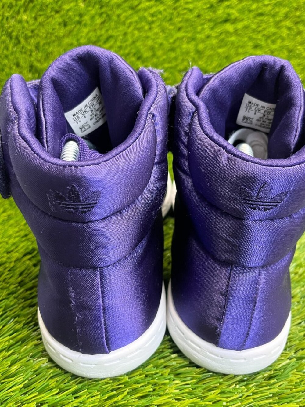 Adidas Stan Smith Trefoil Mid Womens Size 7.5 Purple Athletic Shoes Sneakers - Picture 6 of 10